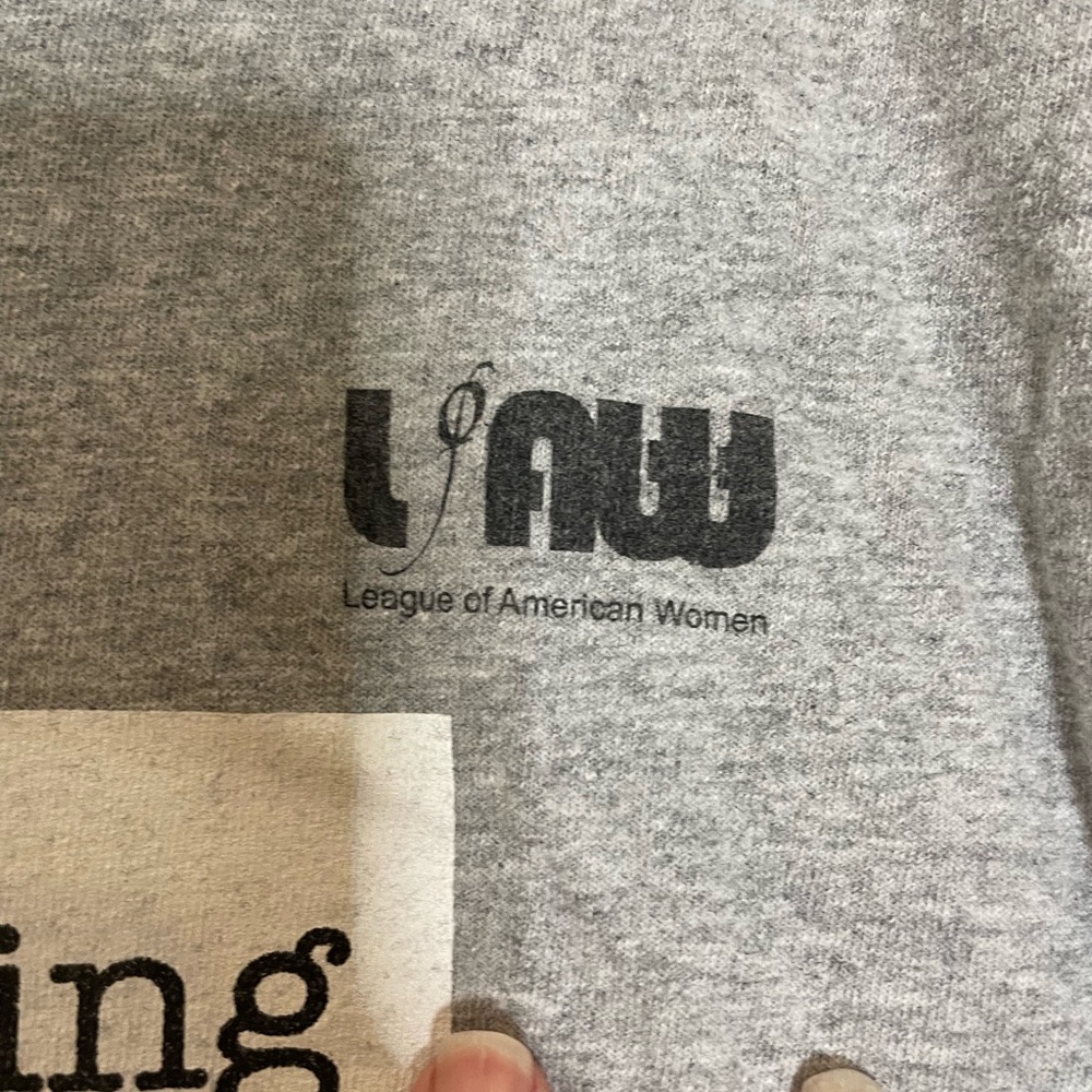 League of American Women grey cotton T-Shirt - XL - Picture 3 of 4